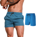 Męskie szorty kąpielowe Jednokolorowe Na sznurku Z kieszeniami Nylon Spandex Szybkoschnące Letnie kąpielówki 4