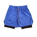 Męskie szorty kąpielowe Poliester Jednokolorowe Dwuwarstwowe Czarna podszewka Na sznurku Z kieszeniami Letnie plażowe 7