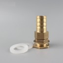 Messingadapter G1/2 med slange tråd til tilslutning af slange Fittings med sekskantet flange og låsemøtrik To silikoneringe 6