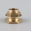 Messingadapter G1/2 med slange tråd til tilslutning af slange Fittings med sekskantet flange og låsemøtrik To silikoneringe 12