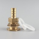 Messingadapter G1/2 mit Schlauchstift zum Anschluss eines Schlauchs Verbindung mit sechseckiger Flansch und Sicherungsmutter Zwei Silikonringe 10