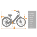 Mestské elektrokolo HillMiles MileCity 1, dojazd 120 km, batéria 36 V 13 Ah, motor 250 W, 26" kolesá, 7 rýchlostí, kotúčové brzdy 7