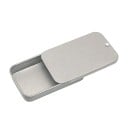 Metal æske til smykker og småting 60 × 34 × 11 mm metalbeholder med skydelåg til medicin slik 10