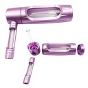 Metal Aluminium Glass Vandpibe 6″ med filtreringsfunktion glas skål og stamme for renere smag af rygning 6