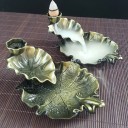 Metal Backflow Incense Burner with Frog Waterfall Effect Stand for Incense Cones Aromatherapy Decoration Interior 2