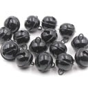 Metal Bells 2.2 cm for Crafting and Decorations 20 pcs Glossy Lacquered Surface with Edging Loop for Easy Threading and Hanging 2