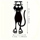 Metal Bookmark Cat 12.3 x 4.3 cm Black Silhouette Decorative Bookmark for Reading Books and Notebooks 4
