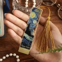 Metal Bookmark Inspired by Vincent van Gogh's Starry Night 14 × 7 cm 3