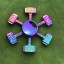 Metal fidget spinner rainbow E48 13