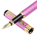 Metal Fountain Pen Medium Nib 0.5 mm Length 13.5 cm Ink Writing Pen Decorative Design for School Office Writing 2