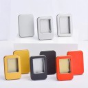 Metal Gift Box 8.7 × 6 × 1.7 cm Metal Container with Partial Transparent Window Colourful Box for Small Items 2