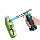 Metal Jet Lighter Refillable Butane Lighter Windproof Lighter with Visible Fuel Tank 3