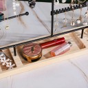 Metal Jewellery Stand 30 × 35 × 9.5 cm Desktop Organiser for Necklaces Earrings Bracelets Rings Jewellery Holder with Base 3