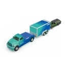 Metal Model of a Personal Car with Trailer and Small Car Realistic Miniature 3