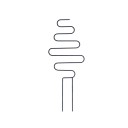 Metal Plant Support in Wavy Shape 34 × 10 cm Black Support for Climbing Plants and Guiding Shoots in a Pot 1