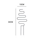 Metal Plant Support in Wavy Shape 34 × 10 cm Black Support for Climbing Plants and Guiding Shoots in a Pot 2