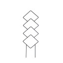 Metal Plant Support with Diamonds 34 × 10 cm Garden Stand for Climbing Plants and Guiding Shoots in a Pot 1