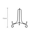 Metal Presentation Stand 15 cm Black Display Holder for Plate Picture Photograph Book Decorative Base for Showcasing Collectibles 6