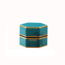 Metal Tea and Coffee Canister with Airtight Lid 7×8 cm Food-Safe Box with Traditional Chinese Painting Pattern in Gold 2