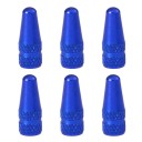 Metal tyre valve caps 6 pcs Slim conical shape with a rounded tip Knurled grip at the bottom 3