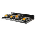 Metal væghylde 41 x 20 cm til batterier, opladere og værktøj, opbevaringshylde til overskuelig organisering i værkstedet og garagen 3