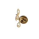 Metalen broche met muzikaal symbool van een notenbalk sleutel ca. 24 × 9 mm roestvrij staal reversspeld kledingaccessoire 5