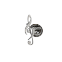 Metalen broche met muzikaal symbool van een notenbalk sleutel ca. 24 × 9 mm roestvrij staal reversspeld kledingaccessoire 6
