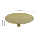 Metalen kaarsenhouder 7 cm ronde gietijzeren kandelaar roestvrij staal elegante badkamer sokkel kandelaar voor bruiloften en feestdecoratie 2