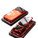 Metalen magnetische dubbele glazen hoes voor iPhone 17 met kliksluiting van aluminiumlegering 4