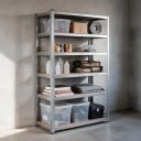 Metalen rek 5 planken 170 x 75 x 30 cm Draagvermogen 175 kg per plank Schroefloze montage Planken MDF Zilver Voor de werkplaats en garage 2