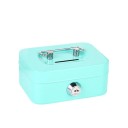 Metalen spaarpot op slot 11,5 x 8,5 x 5,8 cm Draagbare beveiligingsdoos voor munten en bankbiljetten met vergrendeling 4