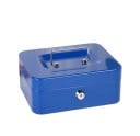 Metalen spaarpot op slot 20 x 16 x 23 cm Draagbare beveiligingsbox voor contant geld, munten en bankbiljetten met vergrendeling 4