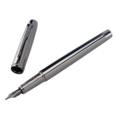 Metall-Füllfederhalter mittlere Spitze 0,5 mm Länge 13,8 cm Tinten-Schreibfeder silbergrau für Schule Büro tägliches Schreiben 1