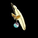 Metall-Lesezeichen mit Feder und Schmetterling 11,3 x 2,4 cm Lesezeichen mit Kette und Glaskugel 5