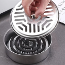 Metallhalter für Spiral-Räucherstäbchen gegen Mücken mit Deckel Durchmesser 14,5 cm Edler Ständer Haushalt Garten Terrasse 3