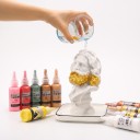 Metallic Acrylfarben Set 5 Stück Fläschchen 50 ml Perlmuttpigmente mit glitzerndem Glanz Für Steindekorationen und kreatives DIY 5