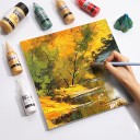Metallic Acrylfarben Set 5 Stück Fläschchen 50 ml Perlmuttpigmente mit glitzerndem Glanz Für Steindekorationen und kreatives DIY 7