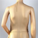 Metallic croptop voor dames met hoge halslijn 4