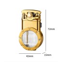 Metallic lighter with double flame Windproof butane lighter Transparent valve Refillable double jet lighter 5