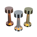 Metallinen ladattava kosketuslamppu 21 x 9 cm LED pöytälamppu USB-C 5V 3W 3 valkoisen värin koristeellinen lamppu ravintolaan baariin 1