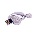 Metallinen sydän USB-muistitikku 2