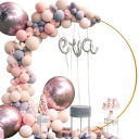 Metallischer runder Ständer 180 cm Hochzeitsbogen runder Rahmen für Ballon Dekorationen für Hochzeiten, Geburtstagsfeiern, Partys und festliche Anlässe 7