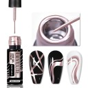 Metallisk neglelak til at skabe tynde linjer Gel neglelak til dekoration Langtidsholdbar skinnende gellak med en skarp, tynd børste 3
