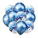 Metalliske balloner med konfetti 10 stk. 8