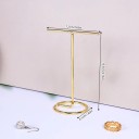 Metallständer für Ohrringe Tischhalter für Schmuck T-Form 11,5 × 4,5 cm Organizer zur Präsentation von Ohrringen mit stabiler runder Basis 3