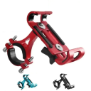 Metalowy uchwyt na telefon i GPS do roweru ze stopu aluminium, antypoślizgowy, obrotowy uchwyt na kierownicę 360°, akcesoria mobilne, jazda na rowerze 1