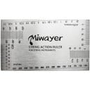 Mètre de hauteur des cordes Miwayer en acier inoxydable Outil de mesure précis pour guitare, basse et ukulélé Outil pour régler le manche et ajuster 1