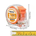 Metro a nastro per costruzioni con custodia compatta 3 m / 19 mm plastica trasparente arancione per misurazioni in officina e a casa 4