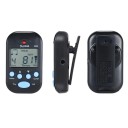 Metrónomo mini digital 12 x 8 x 3 cm pantalla LCD 0–9 compases Tempo 30–280 bpm Función TAP Clip y orificio para cordón salida de 3,5 mm 3