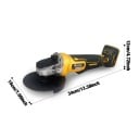 Meuleuse angulaire sans balais à batterie avec régulation à 4 niveaux pour disque de 125 mm en finition jaune et noire sans batterie pour le polissage 3